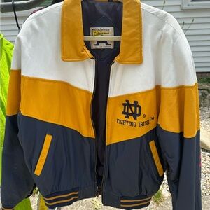 Notre Dame Fighting Irish Men's Jacket - Navy, Gold, White